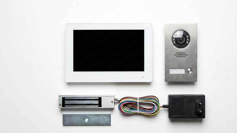 комплект видеодомофона монитор вызывная панель и замок