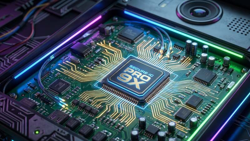 Микросхема и электронная плата контроллера современного умного домофона